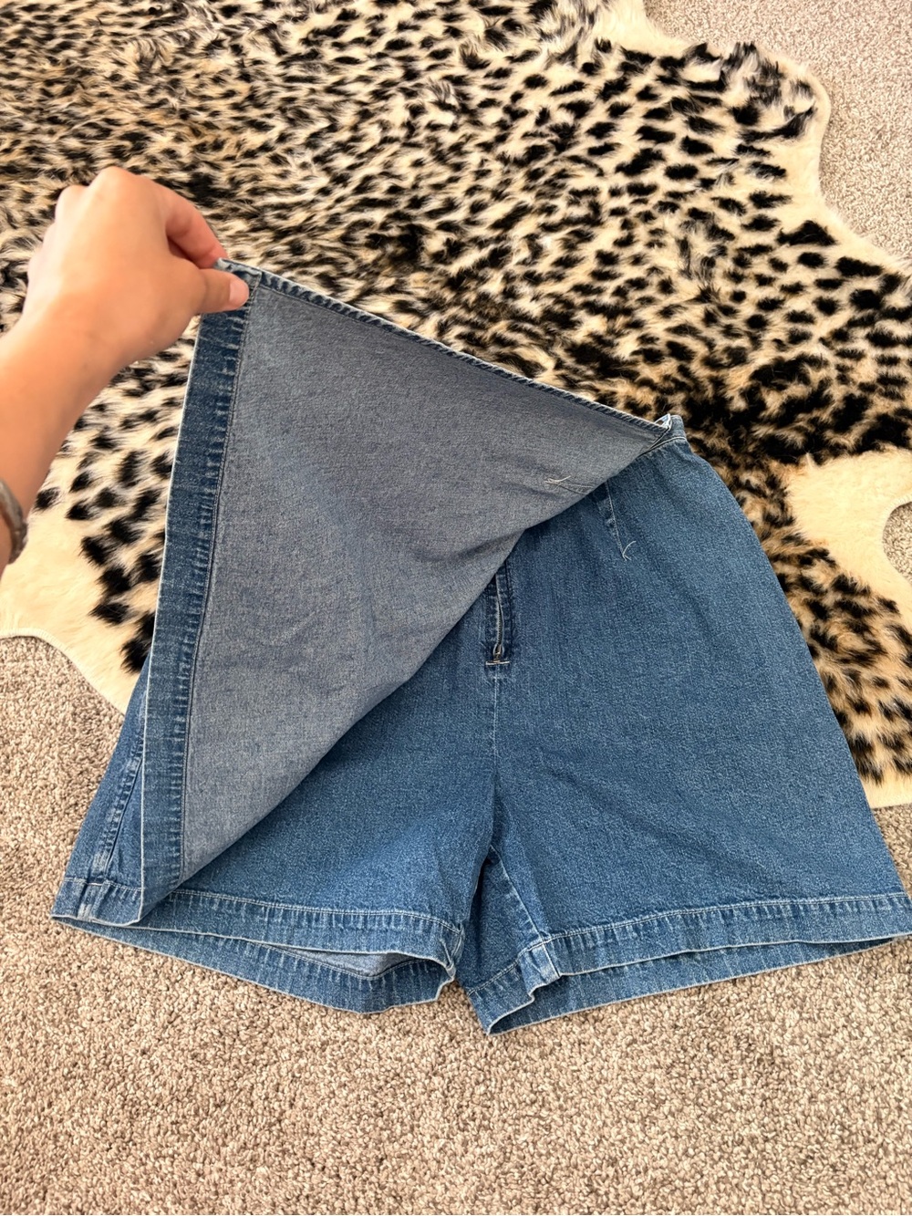 Denim Skort in Medium Blue - Picture 2 of 6